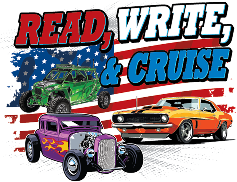 Read, Write, and Cruise Car Meet flyer August 2026